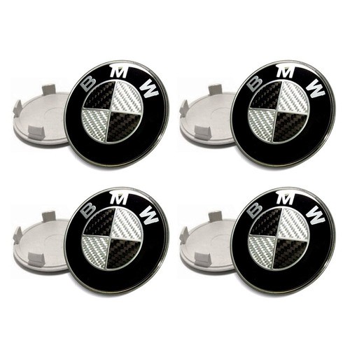Jogo 4 Calota Centro Miolo Roda Bmw Serie M M2 M3 M4 M5 M6