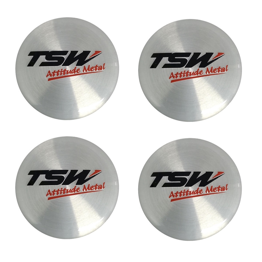 Kit 4 Emblema adesivo Centro de Roda TSW 58mm