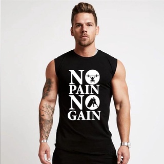 Regata Masculina Machão No Pain No Gain Fitness Academia Treino
