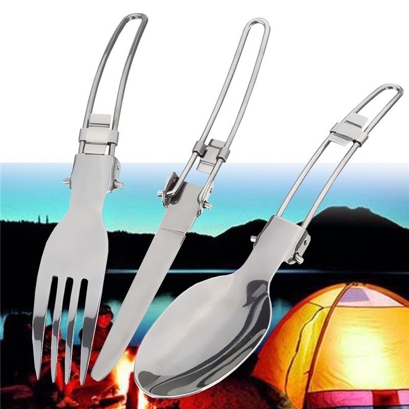 Kit Talheres Camping Militar Dobrável Articulado Sustentável