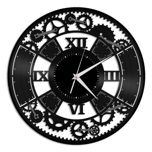 Steampunk - Relógio Disco De Vinil Decoração