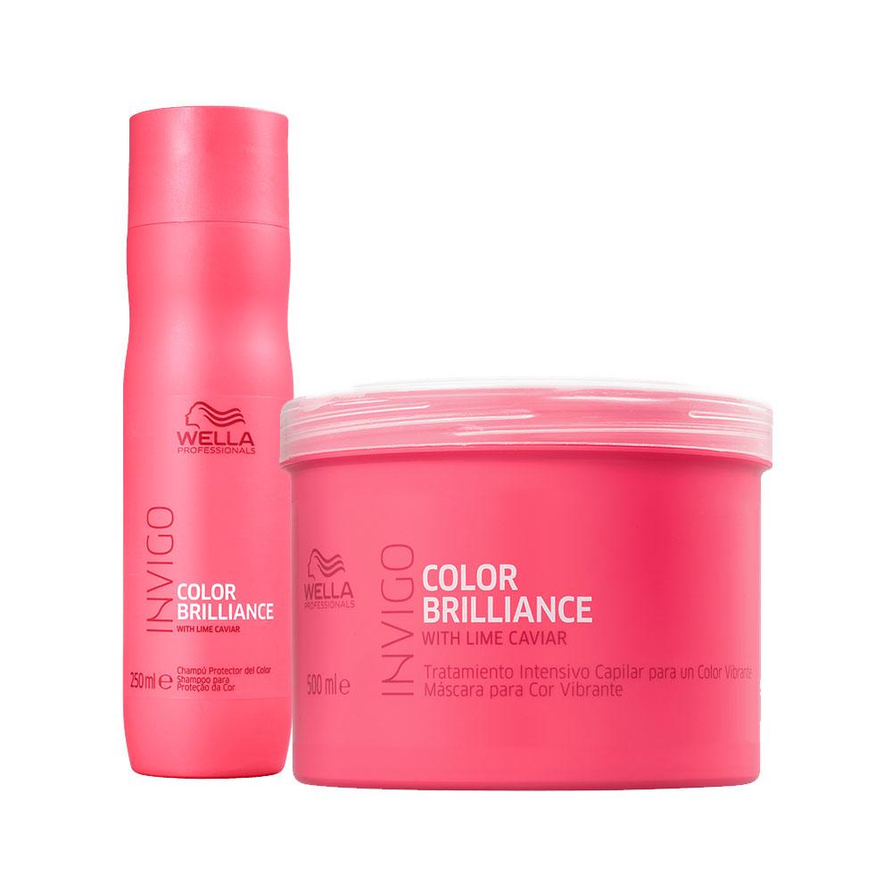 Kit Wella Pro Inv Brilliance Sh 250 + Masc 500 em Oferta na Shopee