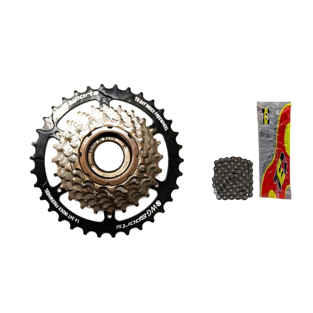 Roda Livre Wg 7v Index Mega Range 14-34d + Corrente 7v