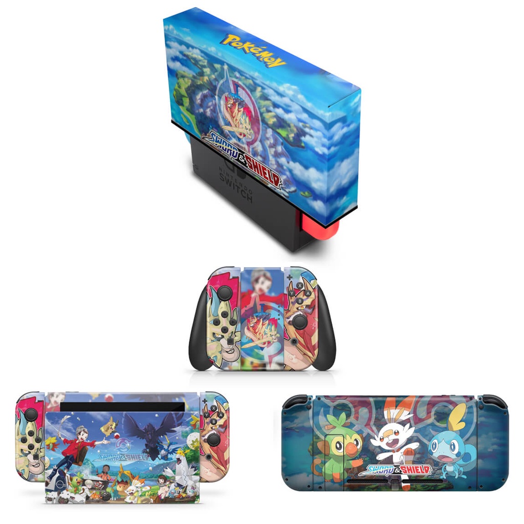 Capa Anti Poeira e Skin Nintendo Switch - Pokémon Sword And Shield