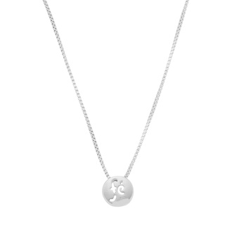 Colar Feminino Amoeto Veneziana Pingente Fé Amoeto Prateado