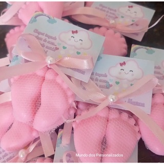 10 pares de Sabonetinho Rosa Pezinho Ursinha lembrancinha de maternidade/ chá de bebê