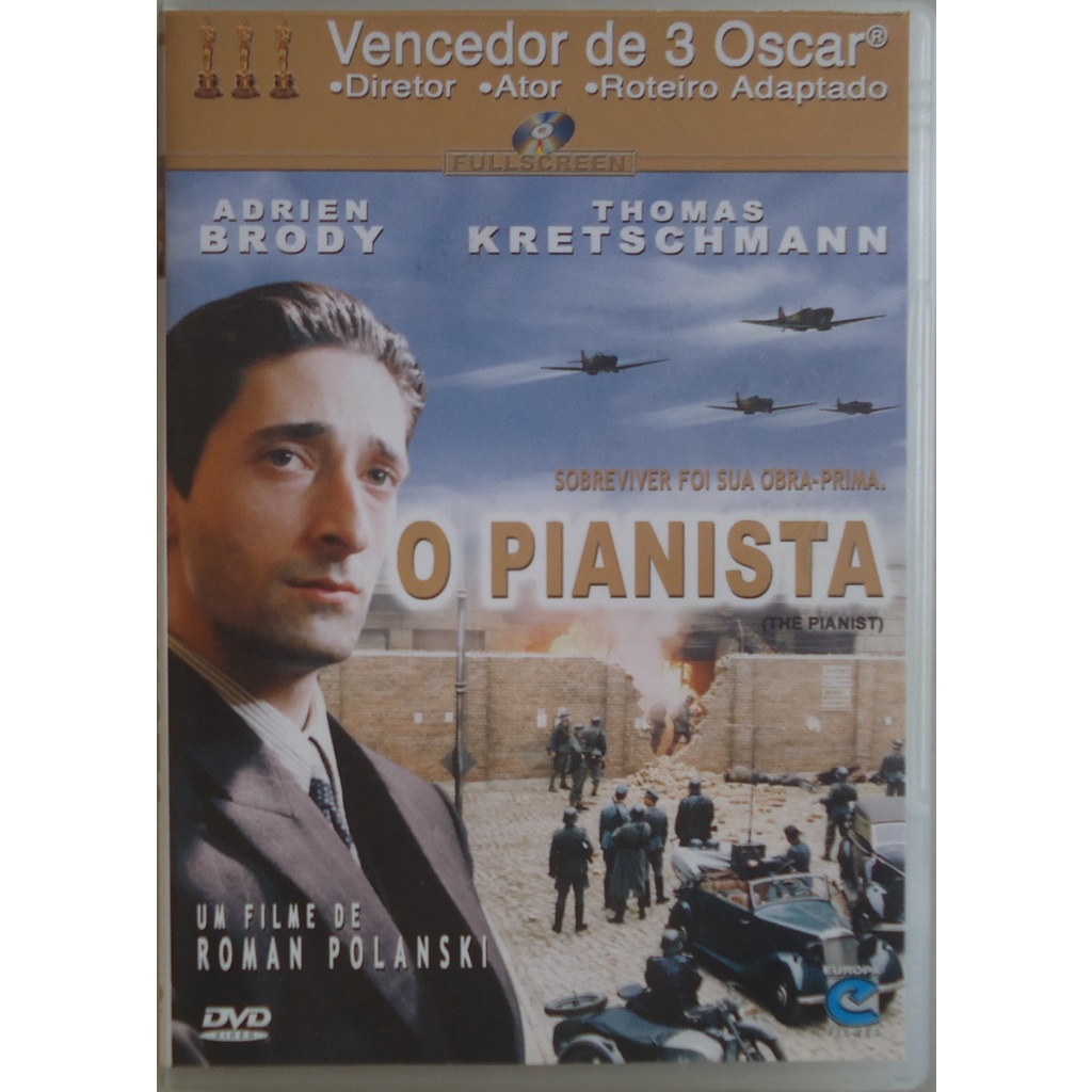 Dvd O Pianista, Adrien Brody, Thomas Kretschmann, Seminovo