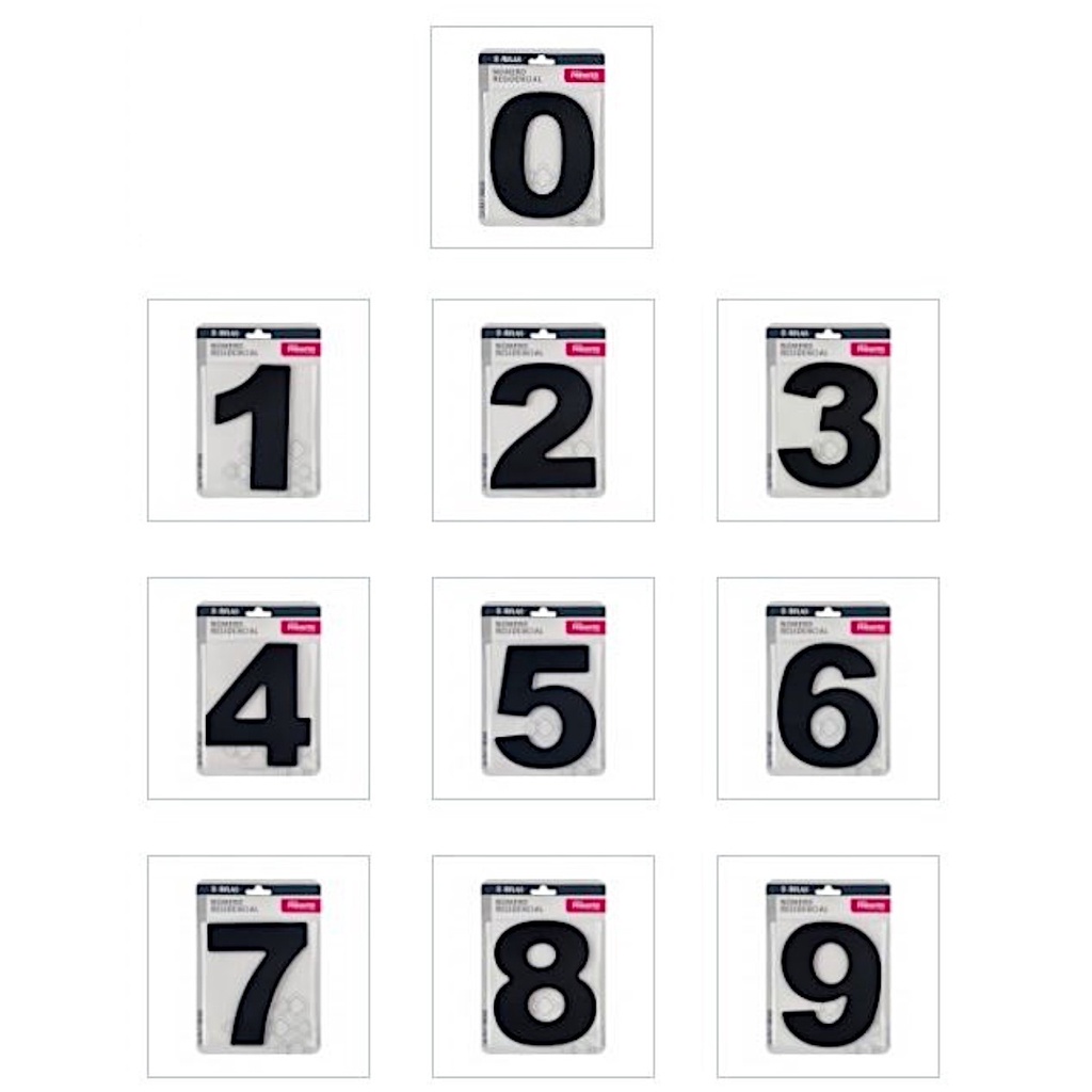 Numero Residencial Adesivado Preto - Atlas em Oferta na Shopee