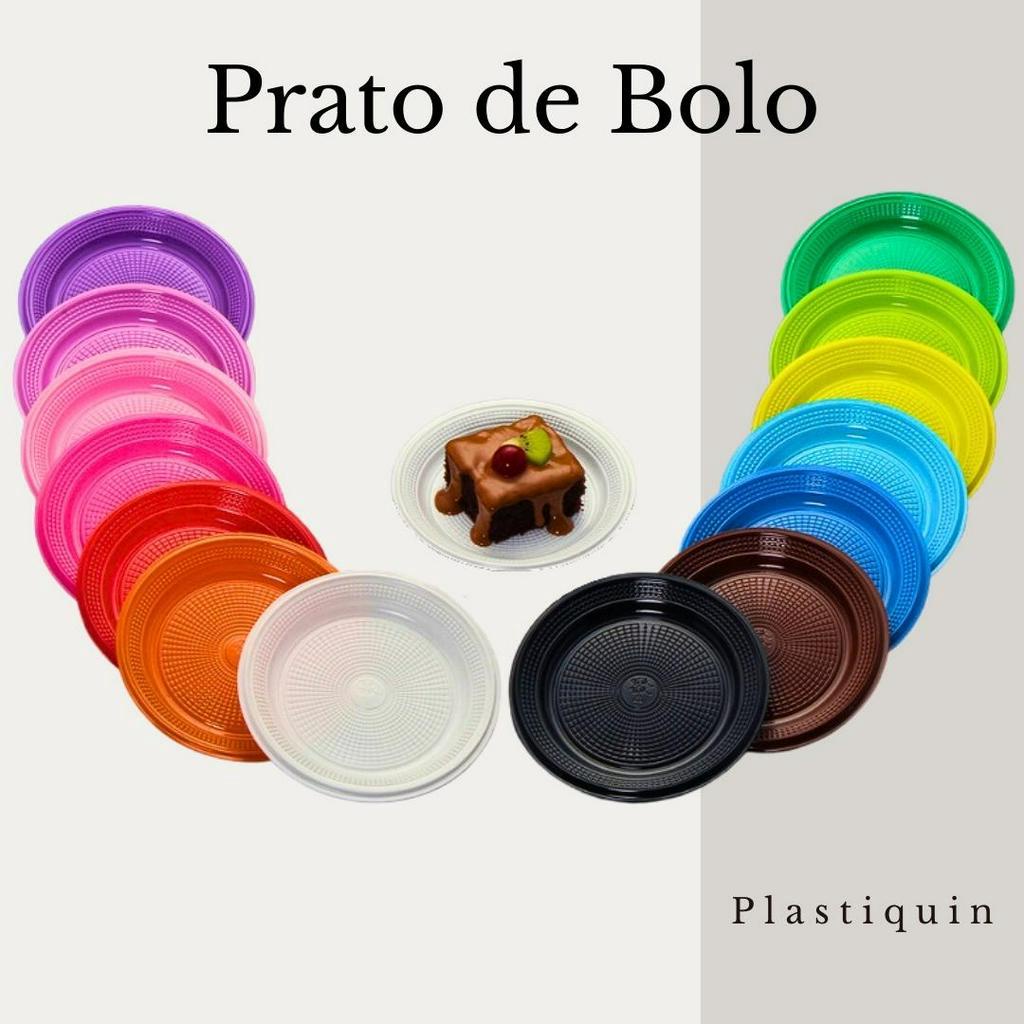 Pratos de Bolo Colorido Biodegradável 15cm 50/70/100 Unidades em Oferta na Shopee