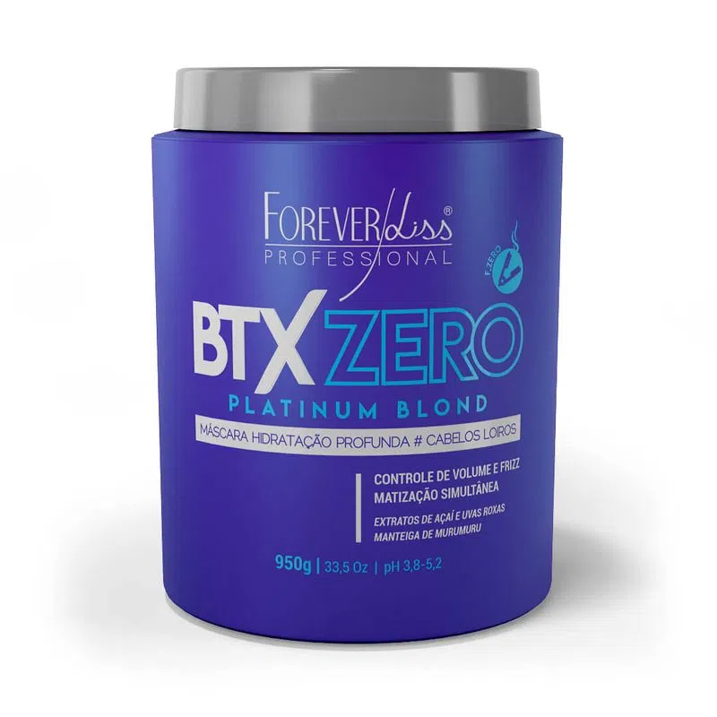 Btx Zero Platinum Blond Forever Liss Botox Matizador Para Cabelo Loiro