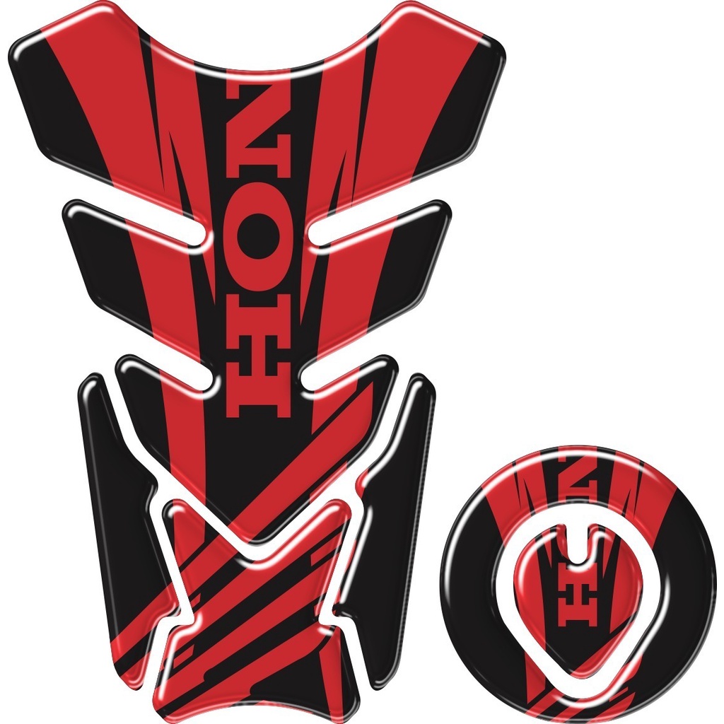 Adesivo Premium Moto Tankpad 3D Protetor Tanque Bocal Fan Titan 125 150 Cb 300 Vermelho