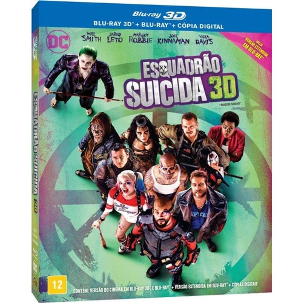 Blu-Ray Esquadrão Suicida 3D (NOVO)