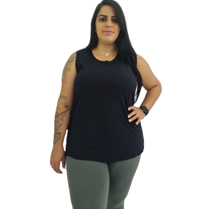 Blusa Feminina Regata Fitness Tapa Bumbum Roupa de Academia Plus Size