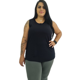 Blusa Feminina Regata Fitness Tapa Bumbum Roupa de Academia Plus Size