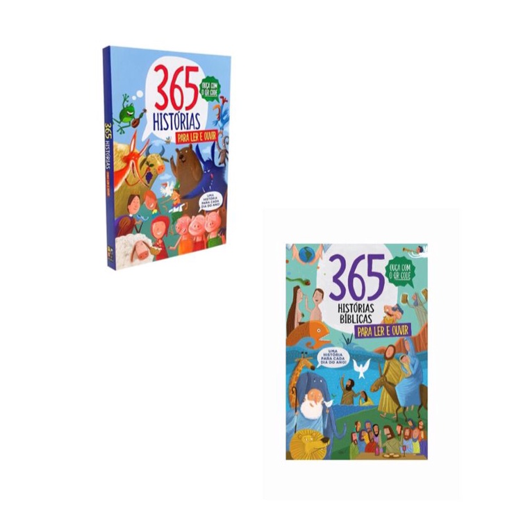 Kit Infantil Bíblico: 365 Histórias Bíblicas Para Ler e Ouvir + 365