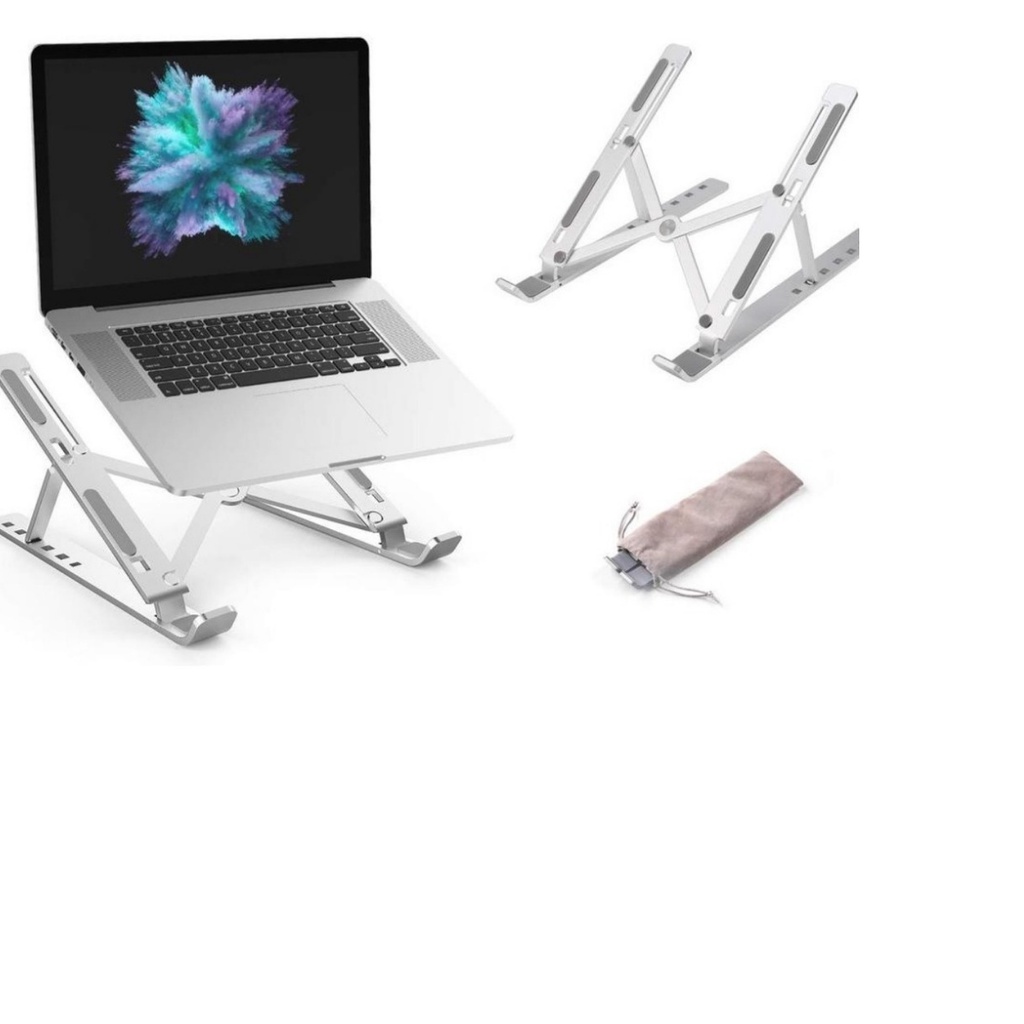 suporte para notebook  Alumínio dobravel  Suporte dobravel ergonomico ajustavel netbook tablet.