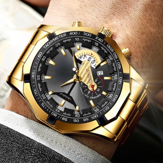 S001 Relógios De Quartzo De Luxo Masculino Com Pulseira De Aço Inoxidável Life Waterproof