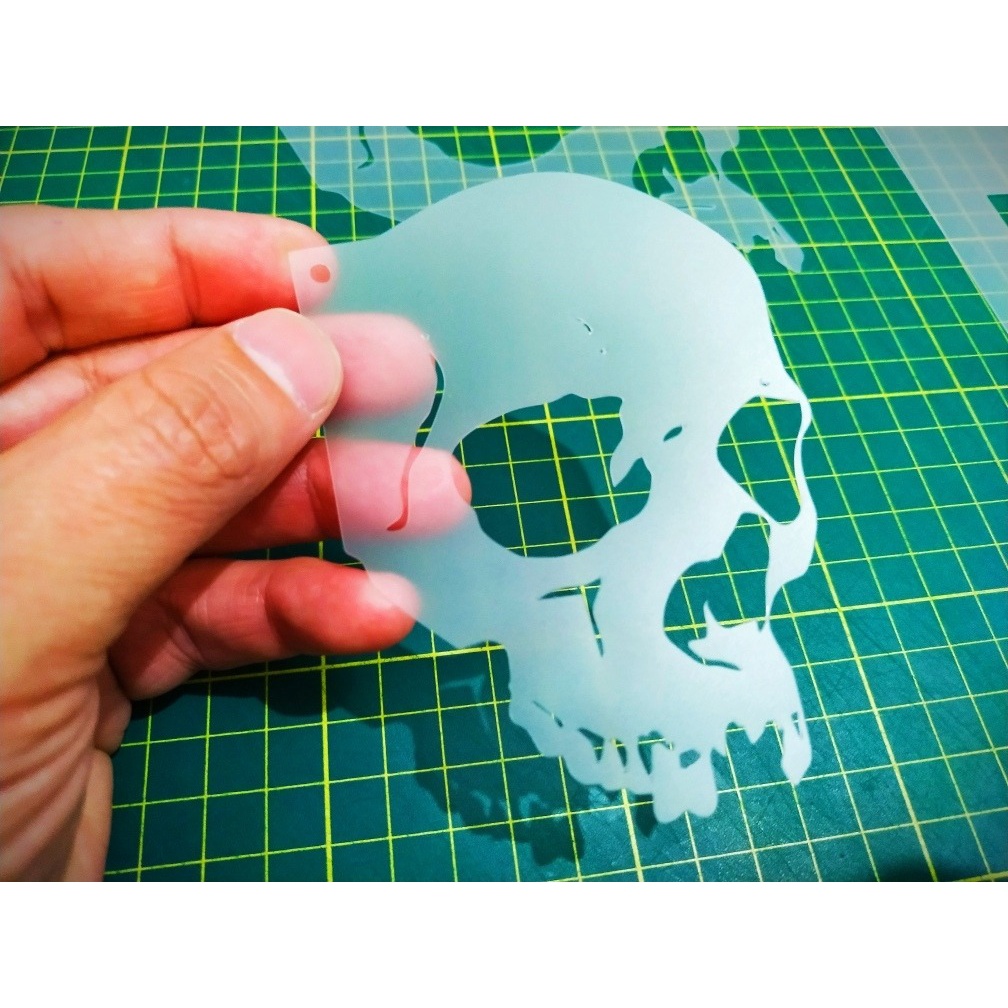 Molde Stencil Caveiras com 2 tamanhos para Aerografia
