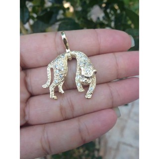 Pingente de Pantera Cravejado Banhado Ouro em Oferta na Shopee