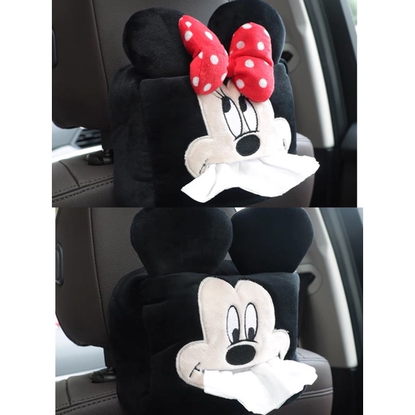 2026 Novo Mickey Minnie Piggy Suporte De Tecido Do Carro Capa Assento Traseiro Pendurado Armbox Caixa