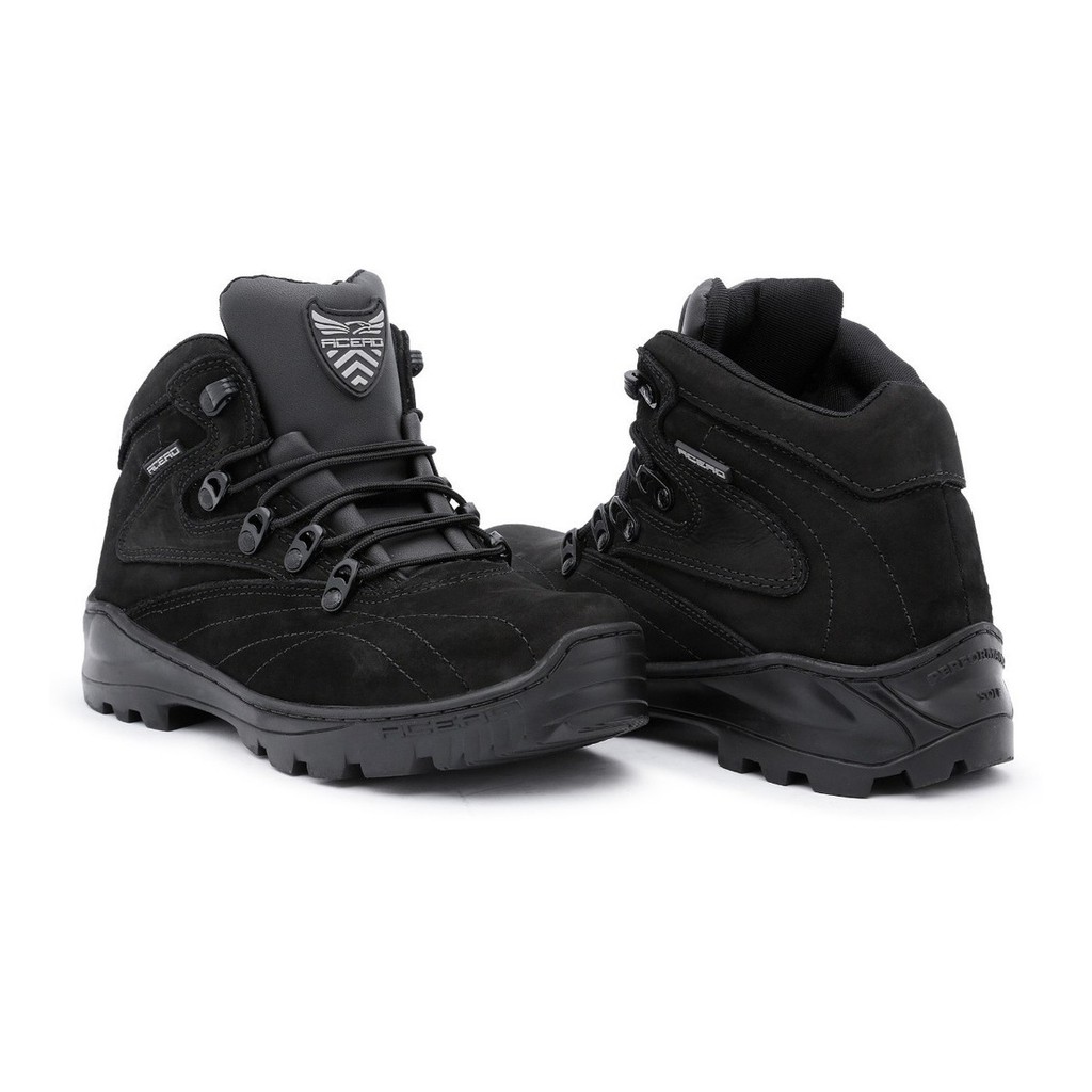 Bota Adventure Coturno Couro Boot Trilha Cano Curto Unissex