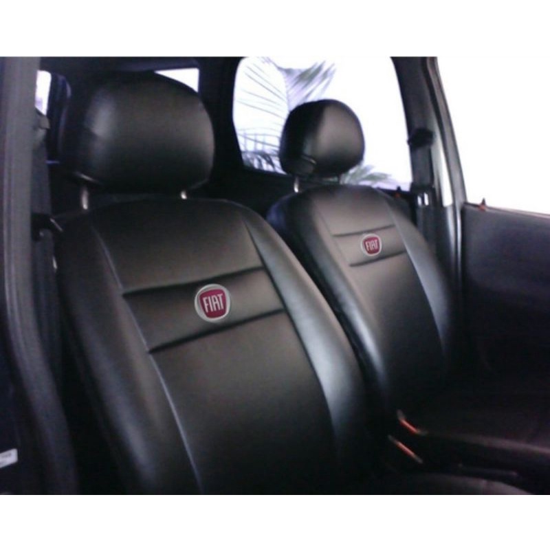 Capa Banco Carro Fiat Uno Mille Way Fire Economy Couro Impermeável Preto