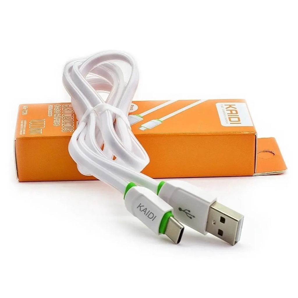 Cabo Carga E Dados Tipo C Metro Kaidi Kd Tc Android Carregador Celular Refor Ado Branco Usb