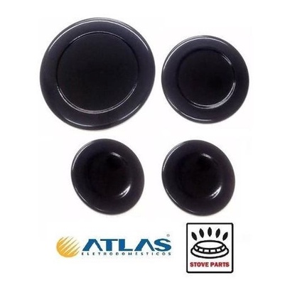 Kit 4 Queimador Tampa Boca Peças Fogão Atlas Utop Esmaltado