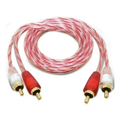Cabo Automotivo Som Rca 1 Metro 1m Stetsom Blindado Ouro