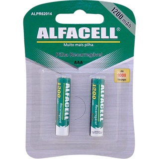 Pilha Recarregável Palito com 2 Unidades 1200mAh Alfacell