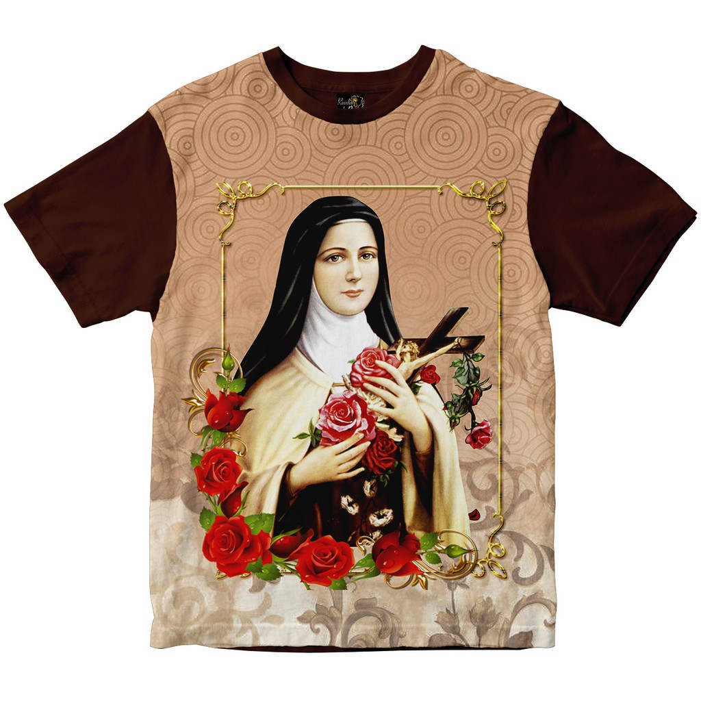 Camiseta Santa Teresinha Rainha do Brasil Marron
