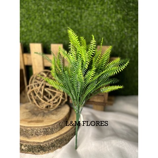 Buquê de Mini Samambaia artificial com 7 galhos ideal para arranjos e decoração de casamento, casa, festas e eventos