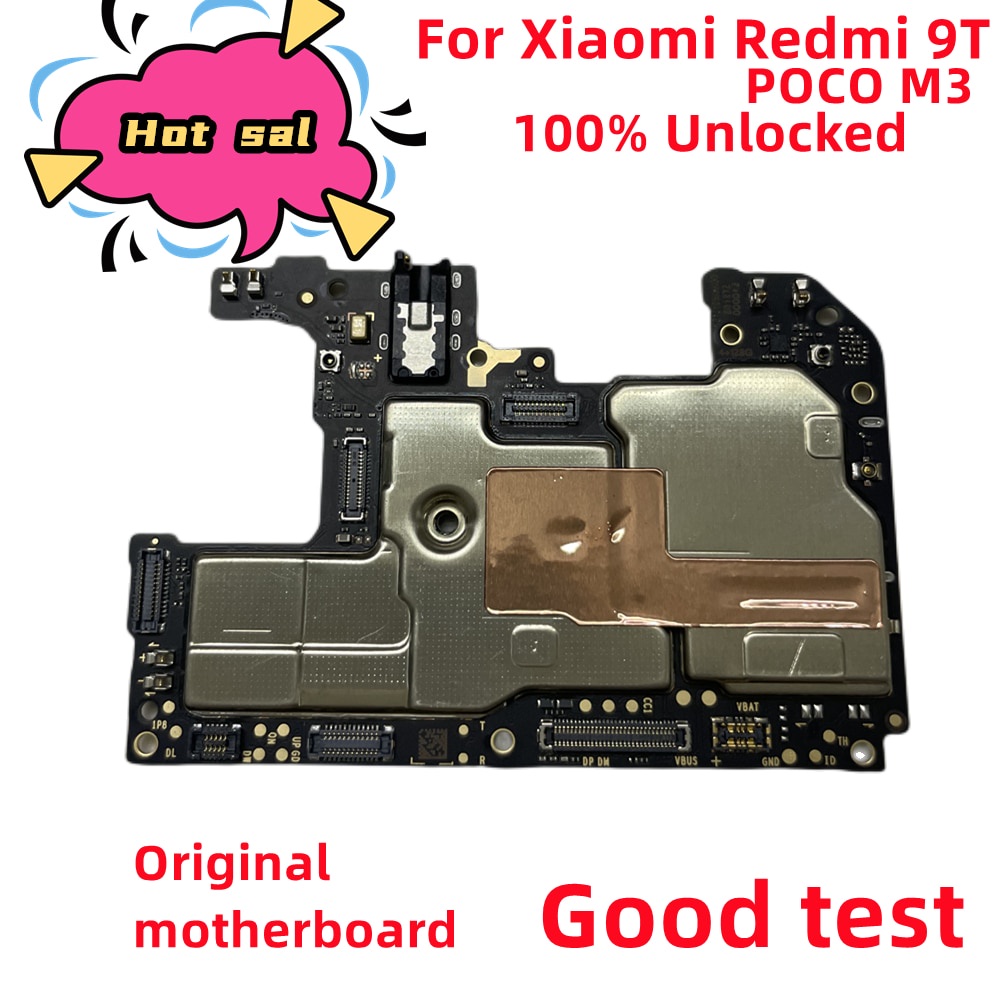 Placa Mãe Original Desbloqueada Para Xiaomi Redmi 9T/POCO M3 128GB-Principal 4GB 128GB RAM