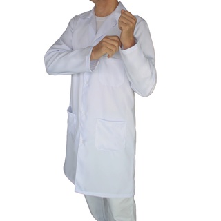 Jaleco para homem manga longa com três bolsos