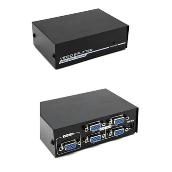 Splitter Divisor De Sinal Distribuidor Video Vga 1x4 4 Porta