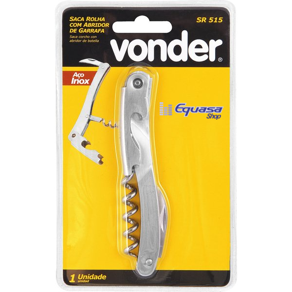 Saca-rolha com abridor de garrafa SRV 515 VONDER