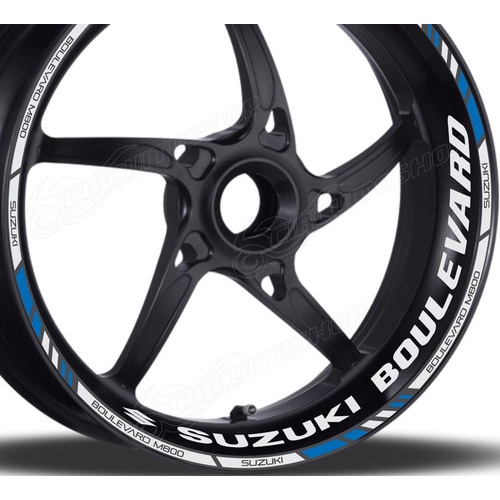 Friso + Adesivo Refletivo M2 Roda Moto Suzuki Boulevard M800