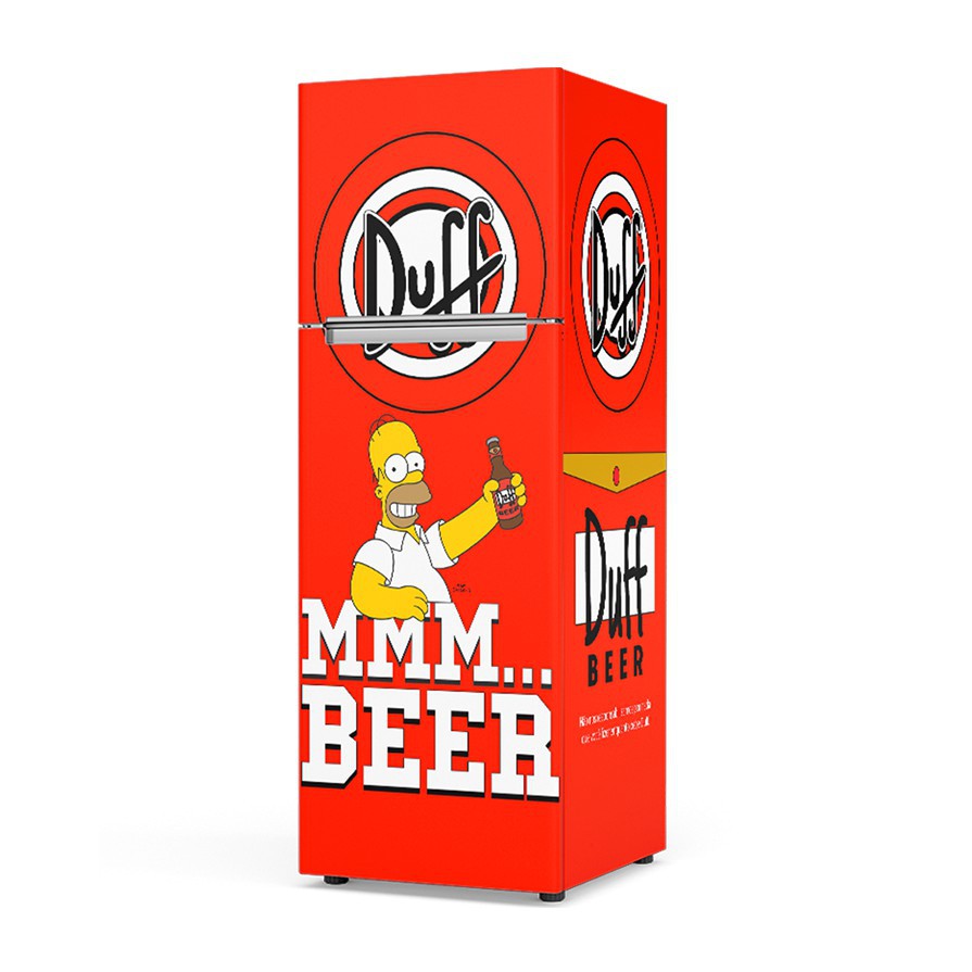 Adesivo Geladeira Envelopamento Duff Beer Homer Simpsons