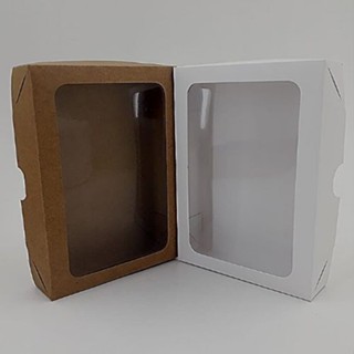 Caixa de Papel Kraft Branca com 15 Unid. 16,9 X 12,0 x 3,5 Com Visor Alta Qualidade Alta Qualidade em Oferta na Shopee