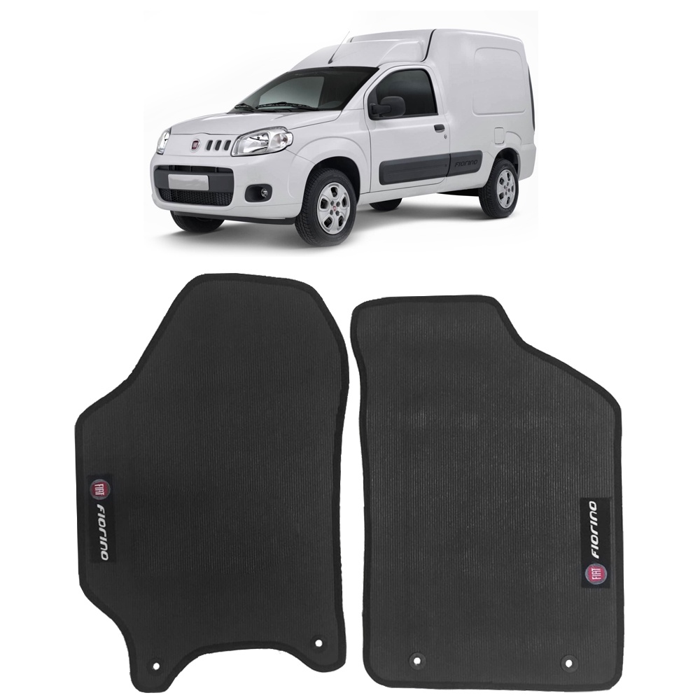 Jogo Tapete PVC Borracha FIORINO 2015 2016 2017 2018 2019 (02 Peças) Promoção