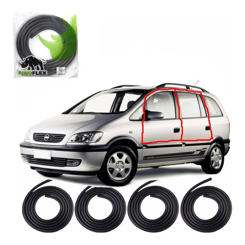 Kit 4 Borrachas Porta Lateral Suprema Vectra Zafira Aba Lisa em Oferta na Shopee