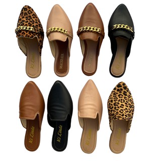 Sapato Feminino Mule Sapatilha Bico Fino Original