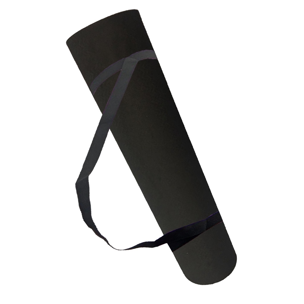 Tapete Colchonete para Yoga 5mm com Alça 170x60cm Rythmoon Preto