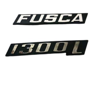 kit duas peças emblema letreiro Volkswagen antiga Fusca mais 1300 l em Oferta na Shopee
