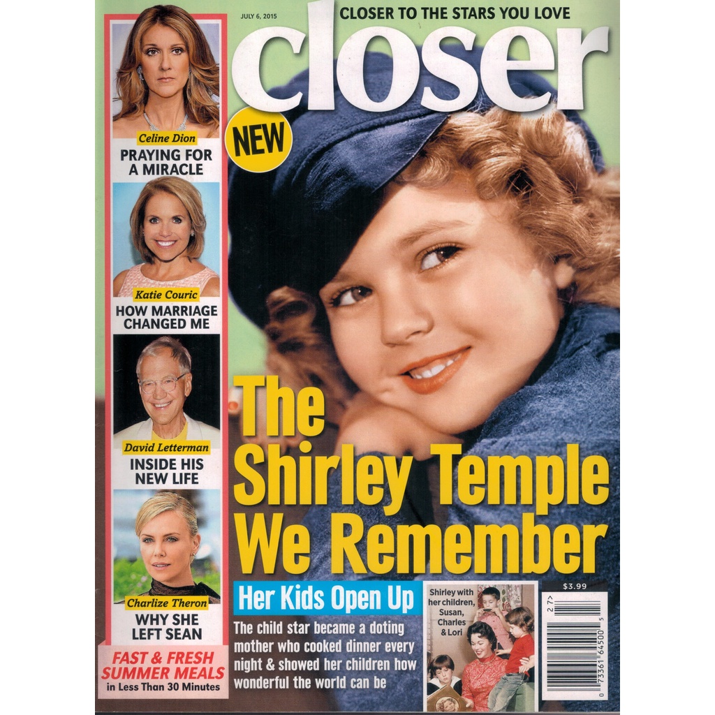 REVISTA CLOSER, DE 06 DE JULHO DE 2015, COM SHIRLEY TEMPLE NA CAPA.