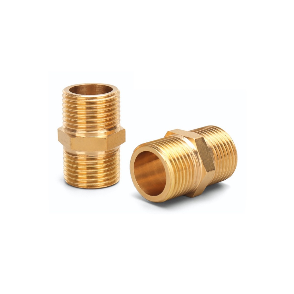 2 Peças Niple Duplo Conexão Latão Rosca Macho 1/2 Bsp Para Água Ar Gases Conexão Residencial