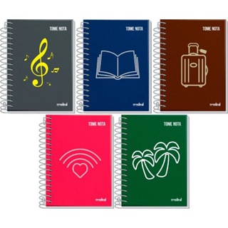 Kit 6 Caderno Caderneta De Anotações Espiral 48 Folhas em Oferta na Shopee