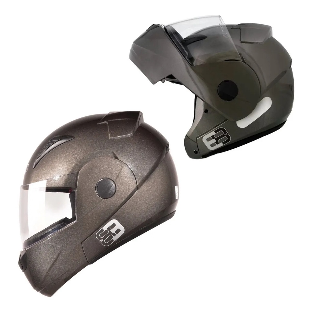 CAPACETE ROBOCOP EBF E8 SOLID CHUMBO BRILHANTE