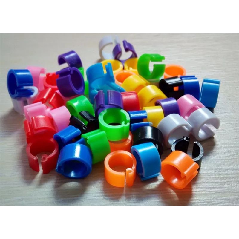 anilhas coloridas marcadores de pintinhos medida 8mm pct com 20 anilhas vias cores.