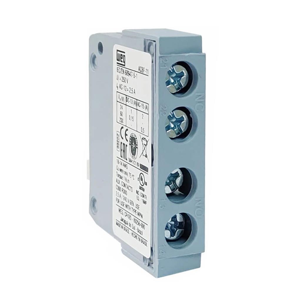 Bloco Contato Auxiliar Azul ACBF-11 1Na+1Nf 230Vca Weg em Oferta na Shopee